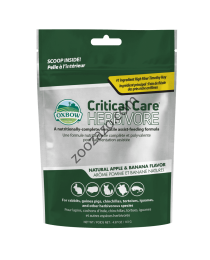 Хранителна добавка - прахообразна  формула за подпомагане на храненето за Гризачи, 141 гр. - Oxbow Critical Care Herbivore Apple-Banana